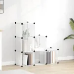 Organizator cub de depozitare, 6 cuburi, transparent, PP GartenMobel Dekor