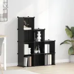 Organizator cub de depozitare, 9 cuburi, negru, PP GartenMobel Dekor