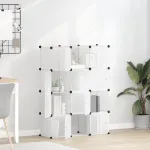 Organizator cub de depozitare cu 12 cuburi și uși, PP transparent GartenMobel Dekor