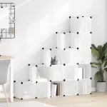 Organizator cub de depozitare cu 15 cuburi și uși, PP transparent GartenMobel Dekor