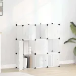 Organizator cub de depozitare cu 9 cuburi și uși, PP transparent GartenMobel Dekor