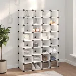 Suport de pantofi, transparent, 93x36,5x140 cm, PP GartenMobel Dekor