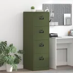 Dulap pentru Fișiere 2 pcs Verde măsliniu 44 x 50 x 139 cm GartenMobel Dekor