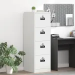 Dulap pentru Fișiere cu sertar 2 pcs Alb 44 x 50 x 139 cm GartenMobel Dekor