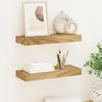 Rafturi de perete, 2 buc., 40x15x4 cm, lemn masiv de tec GartenMobel Dekor