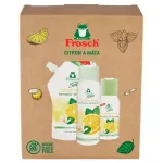 Set cadou Frosch cu gel de duș lămâie și mentă 50 ml + 300 ml + 500 ml