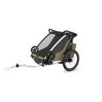 Cărucior multisport dublu Thule Chariot Cross 2, kaki Faded