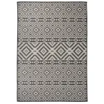 Covor de exterior, dungi negre, 140x200 cm, țesătură plată GartenMobel Dekor