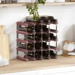 Suport sticle de vin, 20 sticle, maro, lemn masiv de pin GartenMobel Dekor