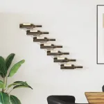 Suport sticle de vin, de perete, 7 sticle, alb, metal GartenMobel Dekor