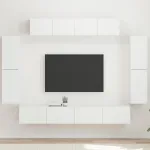 Cabinet TV 8 pcs Alb GartenMobel Dekor