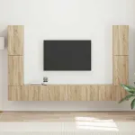Set comodă TV 8 pcs Stejar Sonoma Lemn compozit GartenMobel Dekor