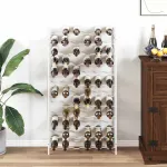 Suport sticle de vin pentru 72 sticle,alb, metal GartenMobel Dekor