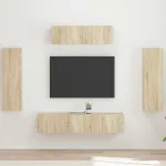Cabinet TV 5 pcs Stejar Sonoma GartenMobel Dekor