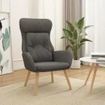 Scaun de relaxare, gri închis, material textil GartenMobel Dekor