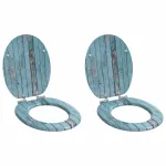 Capac de toaletă cu închidere lentă 2 pcs albastru 44 x 38 cm GartenMobel Dekor
