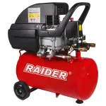 Compresor de aer Raider 24L, 2 CP, portabil, cu doua manometre