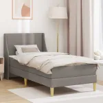 Cadru de pat cu saltea cu headboard Poliester GartenMobel Dekor
