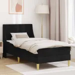Cadru de pat cu saltea cu headboard Poliester GartenMobel Dekor