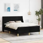 Cadru de pat cu saltea cu headboard Poliester GartenMobel Dekor