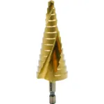 Burghiu conic in trepte 6-30 mm HSS TiN cu prindere HEX 1/4 Raider Pro