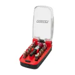 Set 15 biti 1/4 cu suport magnetic, in cutie compacta, Raider