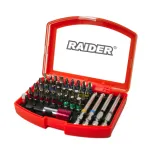 Set 42 biti cu suport magnetic 1/4 pentru insurubare, Raider