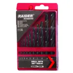 Set burghie HSS-R pentru metal 1-10 mm, 10 piese, Raider
