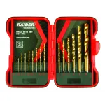 Set burghie pentru metal HSS TiN 1.5-10 mm, 15 piese Raider