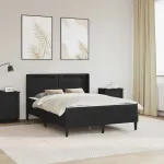 Cadru de pat cu saltea Negru 140 x 200 cm Piele artificială GartenMobel Dekor