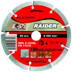 Disc diamantat segmentat DRY 180x22,2 mm pentru zidarie si beton Raider