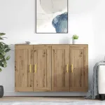 Cabinet suspendat 2 pcs Stejar Artizanal 69,5 x 34 x 90 cm GartenMobel Dekor