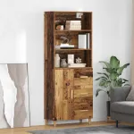 Bufet cu sertar Lemn Vechi 69,5 x 32,5 x 180 cm Lemn compozit GartenMobel Dekor