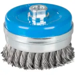 Perie cupă din sârmă împletită 90 mm M14x2 pentru polizor unghiular