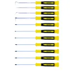 Set 12 surubelnite de precizie Topmaster Pro cu maner pivotant