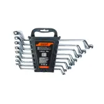 Set 8 chei inelare curbate Cr-V 6-22 mm, cu suport plastic, Gadget
