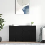 Bufet cu sertar 3 pcs Stejar negru Lemn compozit GartenMobel Dekor