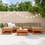Set de lounge pentru grădină 7 pcs Maro ceruit GartenMobel Dekor
