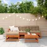 Set de lounge pentru grădină 5 pcs Lemn de pin vopsit maro GartenMobel Dekor