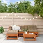 Set de lounge pentru grădină 5 pcs Maro Ceară Lemn masiv de pin GartenMobel Dekor
