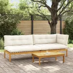 3 Bucată Unități de Canapea Palet pentru Grădină GartenMobel Dekor