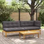3 Bucată Unități de Canapea Palet pentru Grădină GartenMobel Dekor