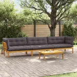 4 Bucată Unități de Canapea Palet pentru Grădină GartenMobel Dekor