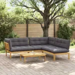 4 Bucată Unități de Canapea Palet pentru Grădină GartenMobel Dekor