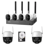 Kit supraveghere Wi‑Fi IMOU pentru casă, 6 camere 5MP, NVR + HDD 1TB