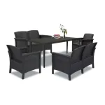Set mobilier de grădină Leziter Venus III Big, 6 locuri, grafit