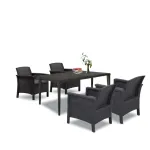 Set mobilier de grădină Leziter Venus III, 4 locuri, grafit