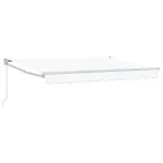 Copertină retractabilă manuală Alb 3 x 2 m GartenMobel Dekor