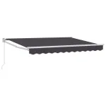 Copertină retractabilă manuală Antracit 2,5 x 2 m GartenMobel Dekor
