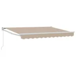 Copertină retractabilă manuală Bej 3,5 x 2 m GartenMobel Dekor